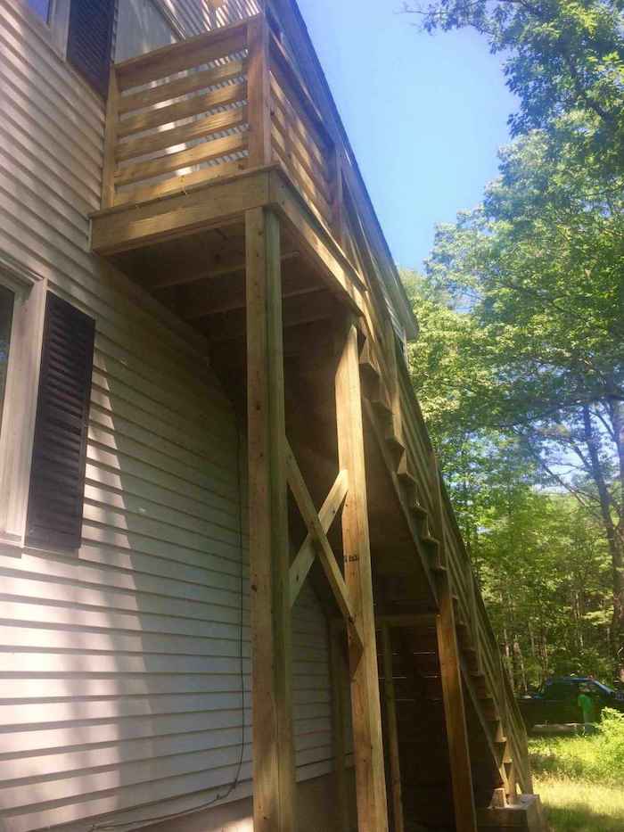 Wooden fire escape replacement (back)
