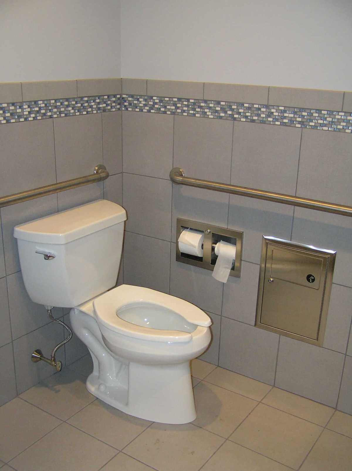 ADA-compliant unisex commercial bathroom