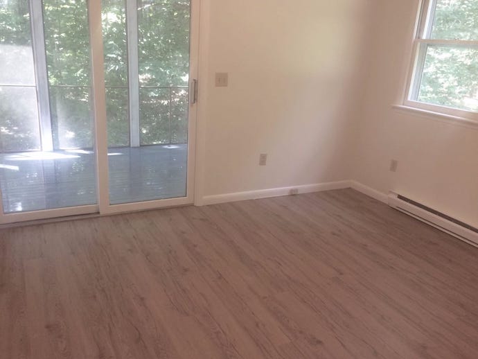 Interior of an apartment freshly painted white